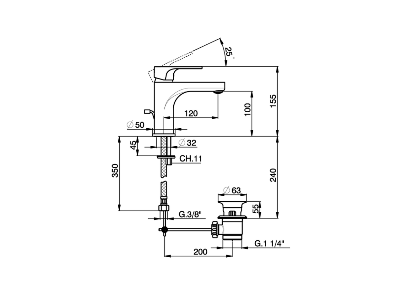Lavabo monomando large ALMA_A3000490 - v1