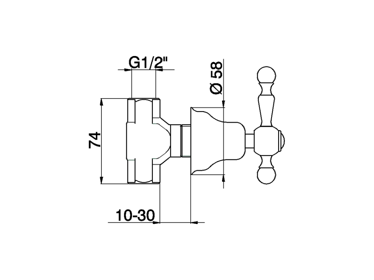 Llave de paso empotrada ARCANA AMERICA_AA000310 - v1