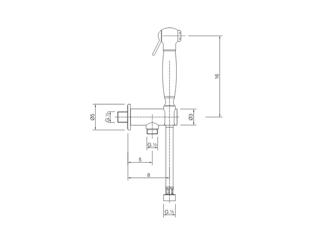 Kit ducha higiénica para bidé ARCANA COMPLEMENTOS _AR007910 - v1