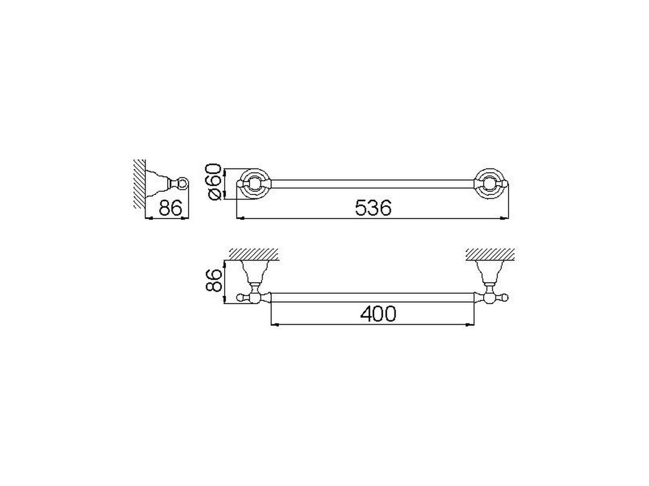 Toallero 40 cm ARCANA COMPLEMENTOS _AR090100 - v1