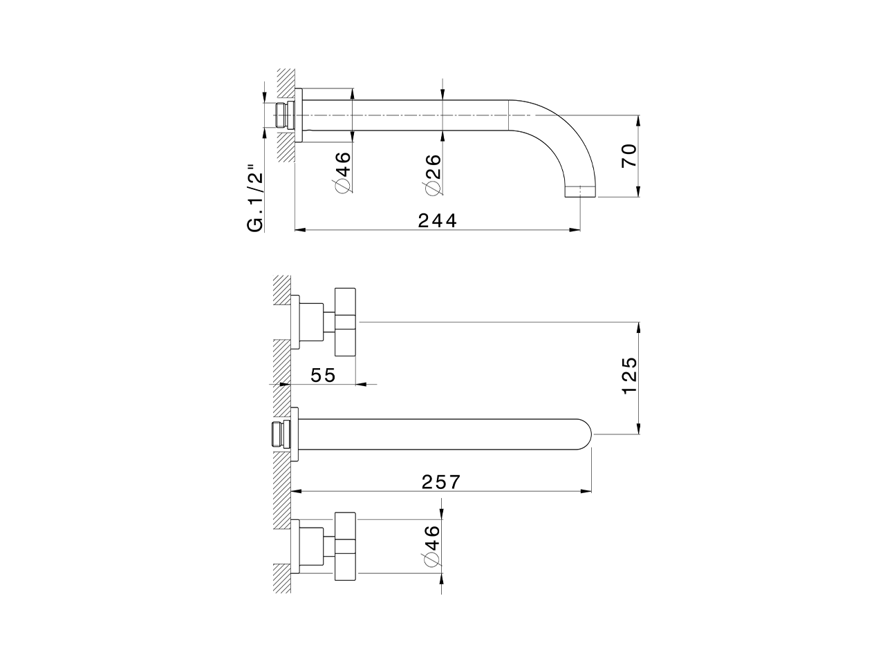 Parte externa lavabo de pared BARCELONA_BA013516 - v1