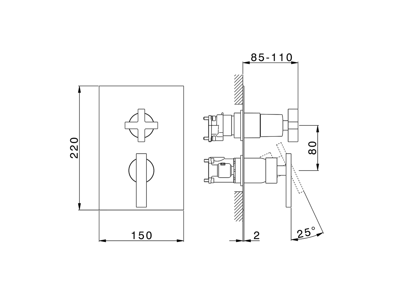 Conjunto Monomando para One-Box BARCELONA_BA0BM030 - v1