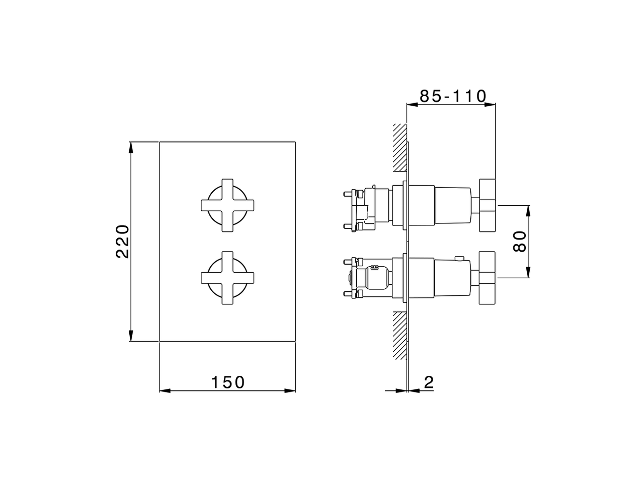 Conjunto Termostático para One-Box BARCELONA_BA0BT030 - v1
