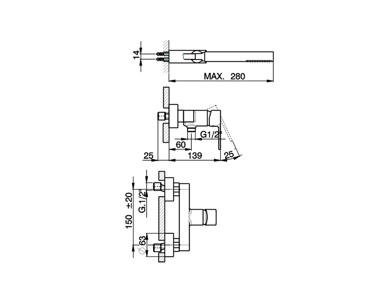 Ducha monomando con duplex TENDER_C2000453 - v1