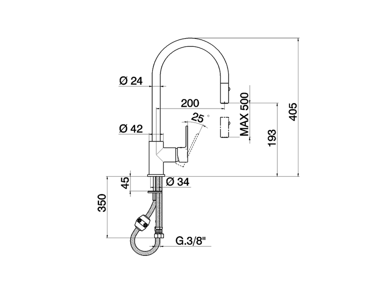 Fregadero monomando EnergySave ducha extraible KITCHEN_C2000575 - v1