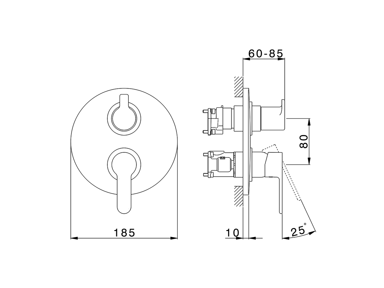 Conjunto Monomando para One-Box TENDER_C20BM030 - v1