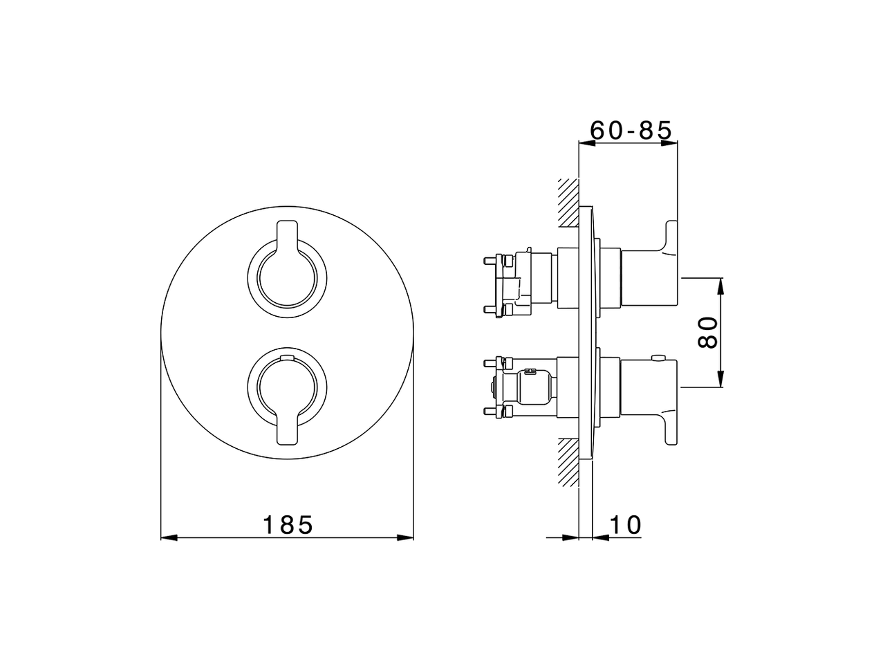 Conjunto Termostático para One-Box TENDER_C20BT030 - v1