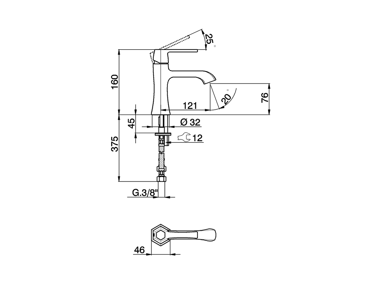 Lavabo monomando CHERIE_CH000544 - v1