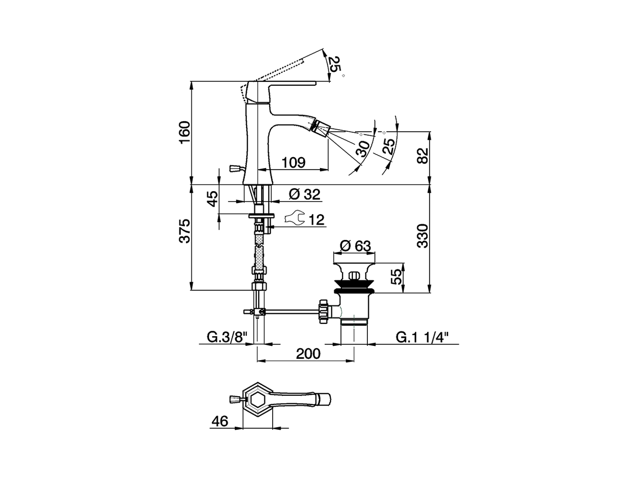 Bidé monomando CHERIE_CH000554 - v1