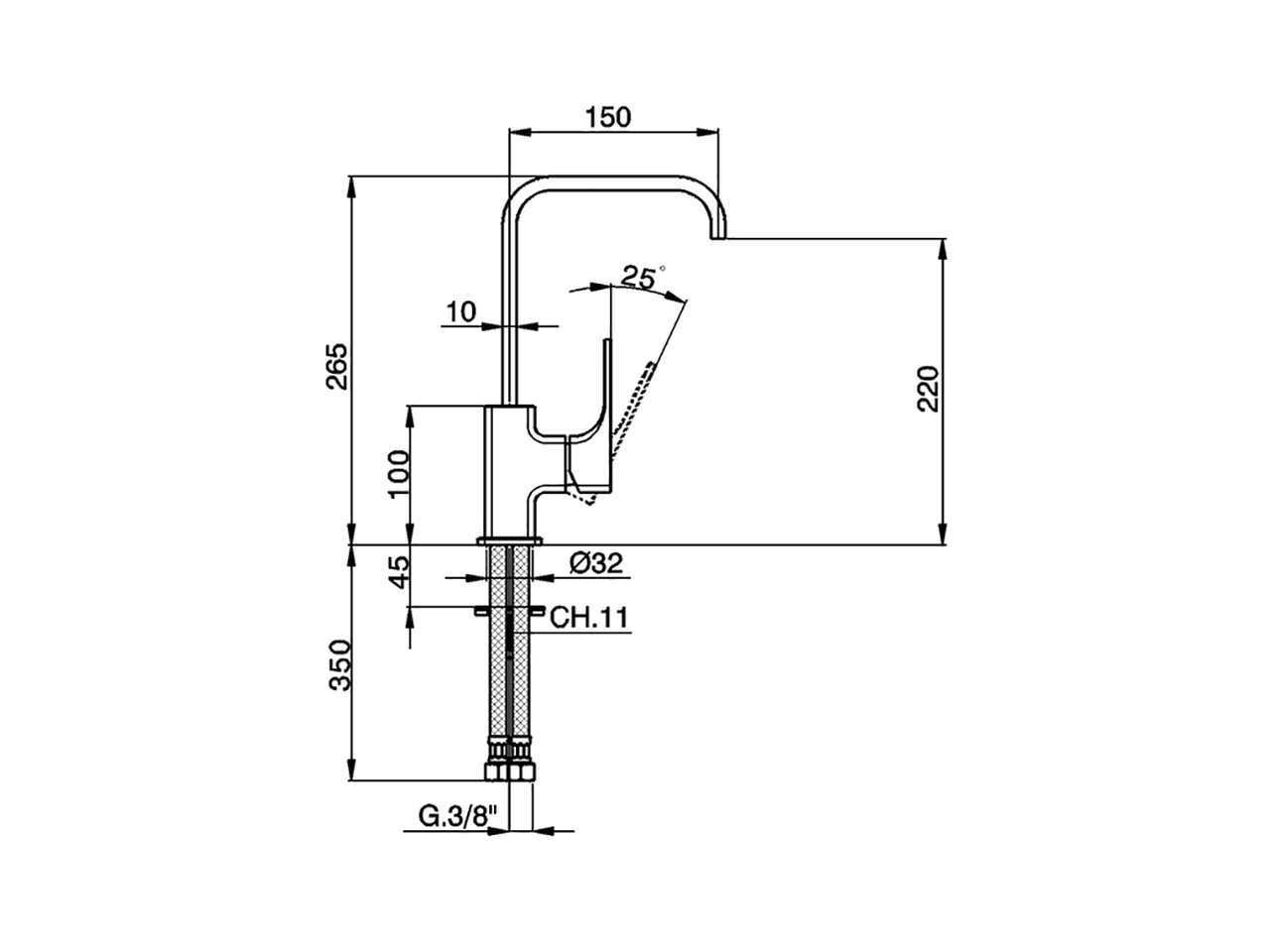 Lavabo monomando EnergySave CUBIC_CU000485 - v1