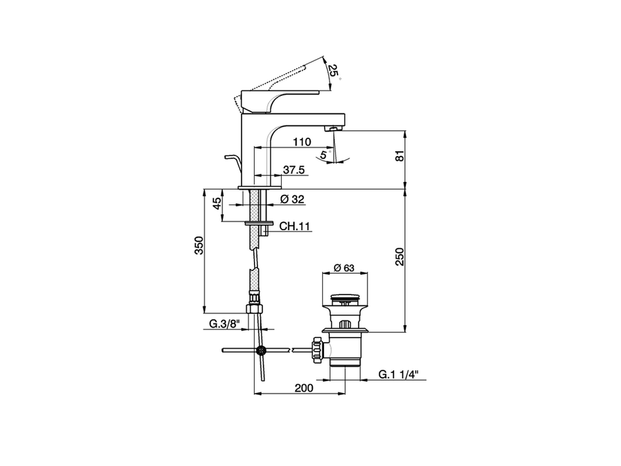Lavabo monomando EnergySave CUBIC_CU000515 - v1