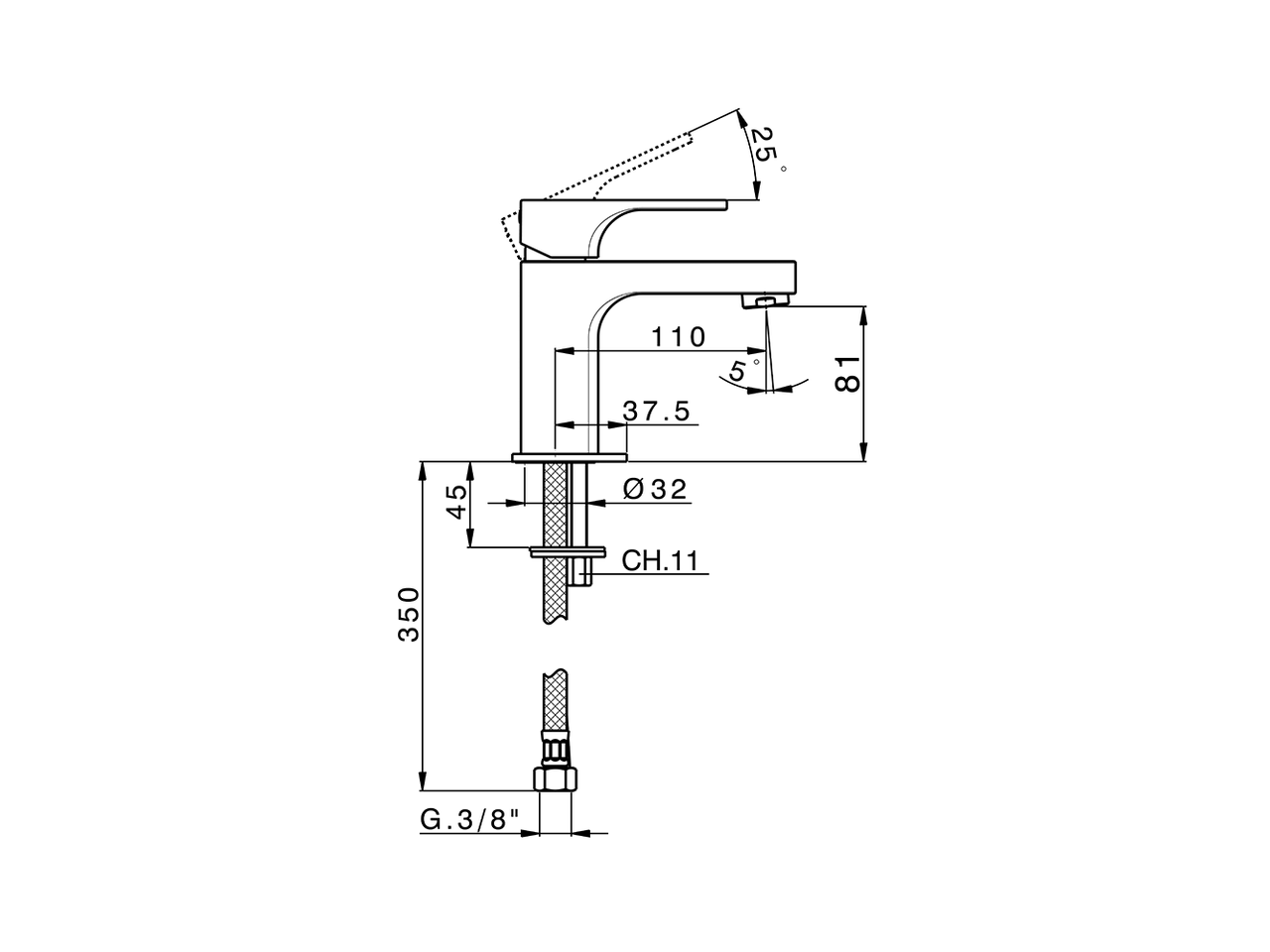 Lavabo monomando CUBIC_CU000541 - v1