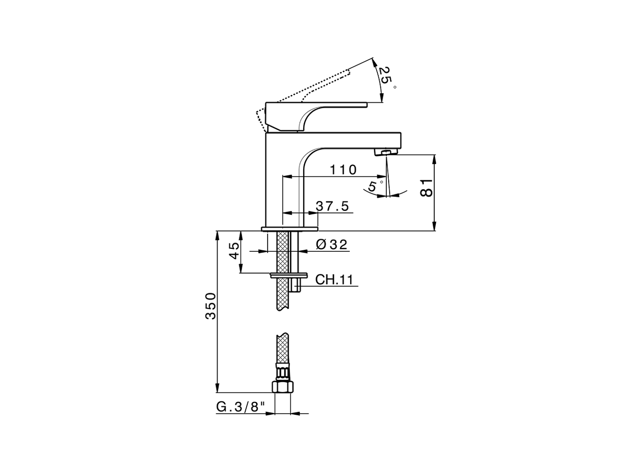 Lavabo monomando EnergySave CUBIC_CU000545 - v1