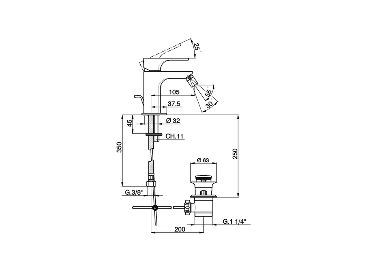 Bidé monomando EnergySave CUBIC_CU000555 - v1