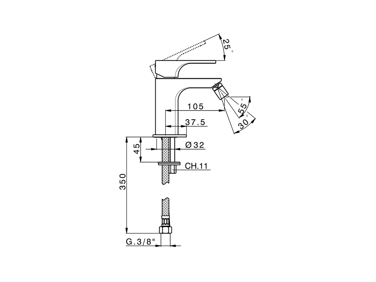 Bidé monomando CUBIC_CU000561 - v1