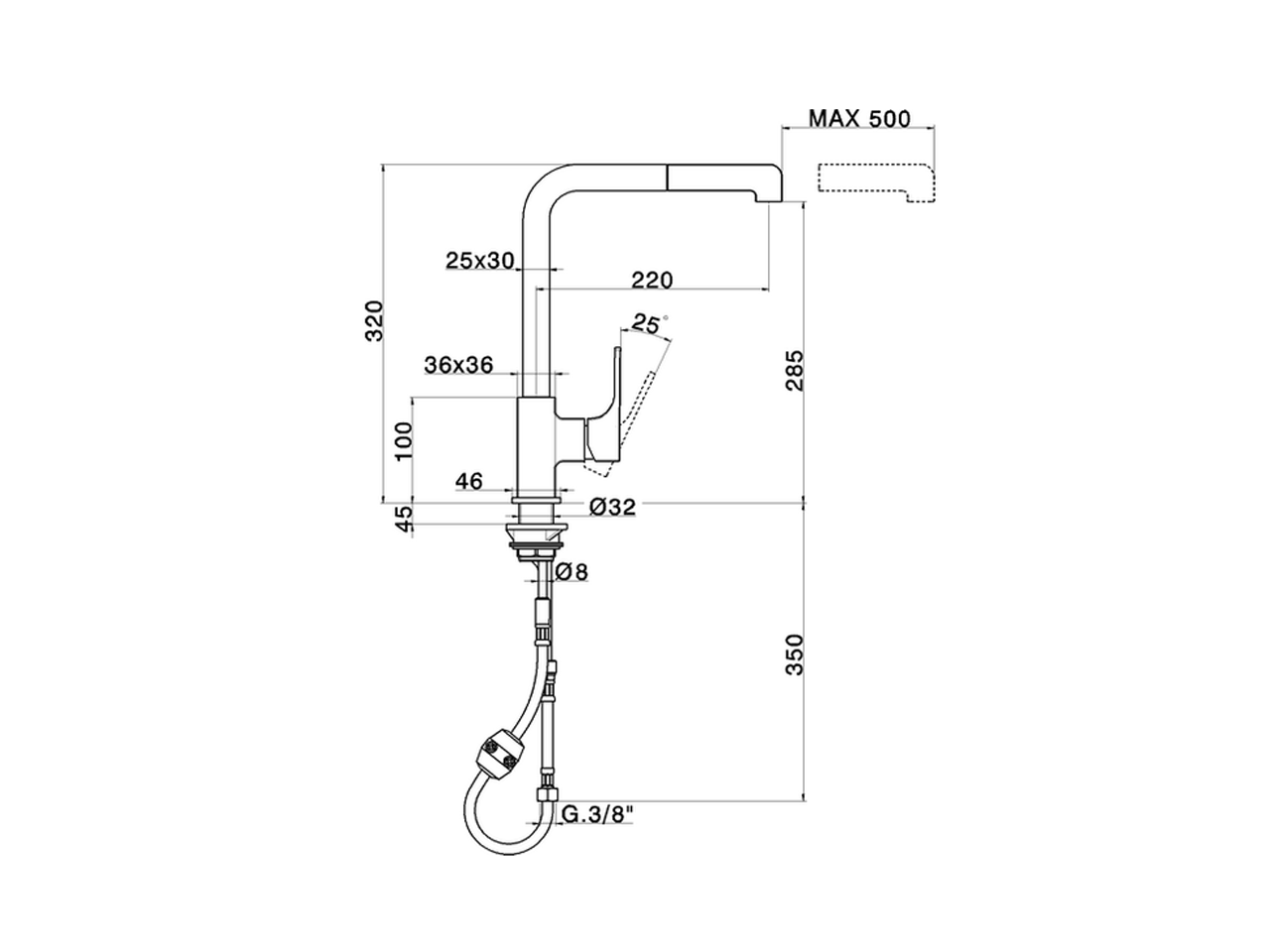 Fregadero monomando EnergySave ducha extraible KITCHEN_CU000575 - v1
