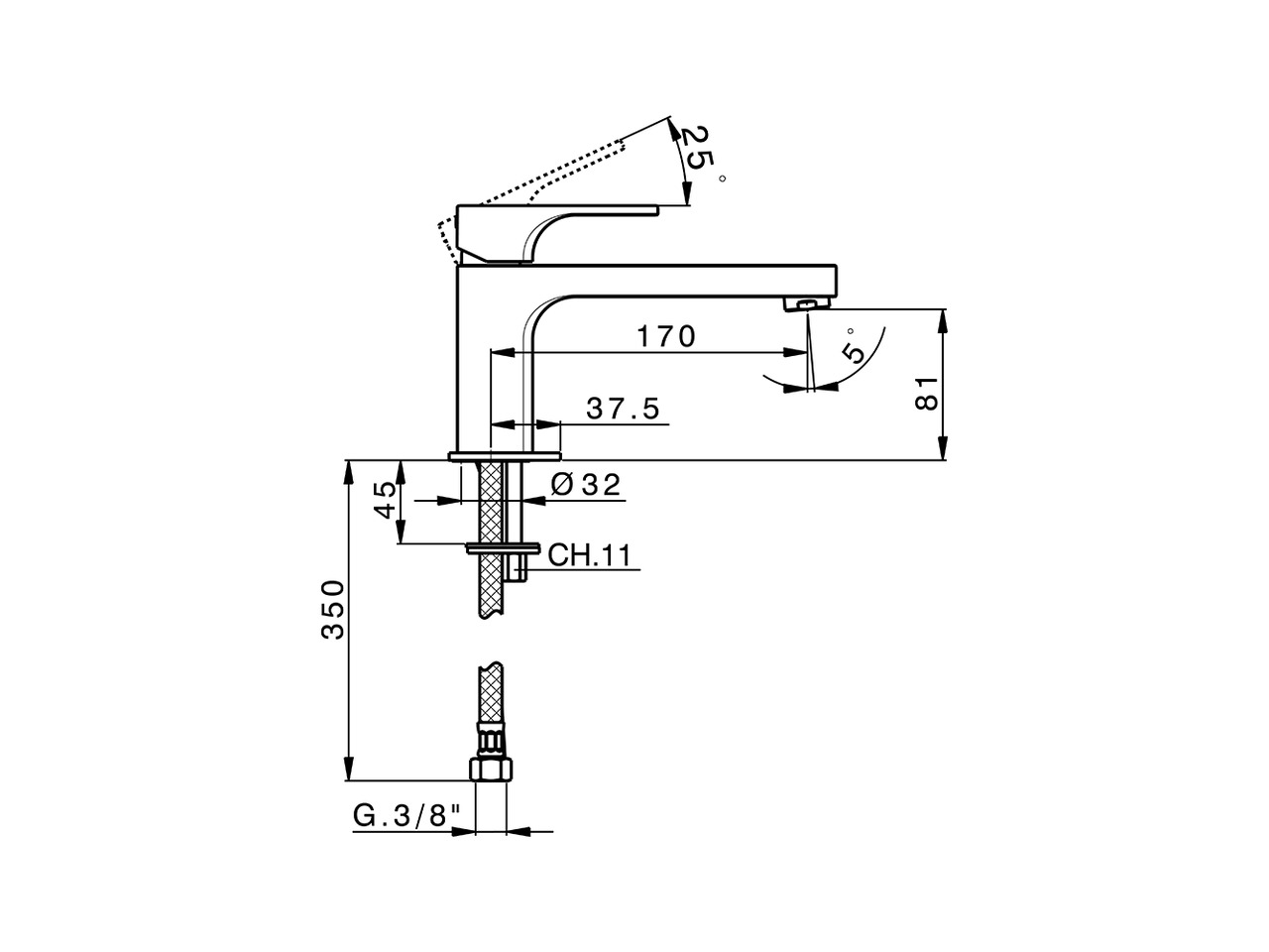 Lavabo monomando EnergySave CUBIC_CU001545 - v1