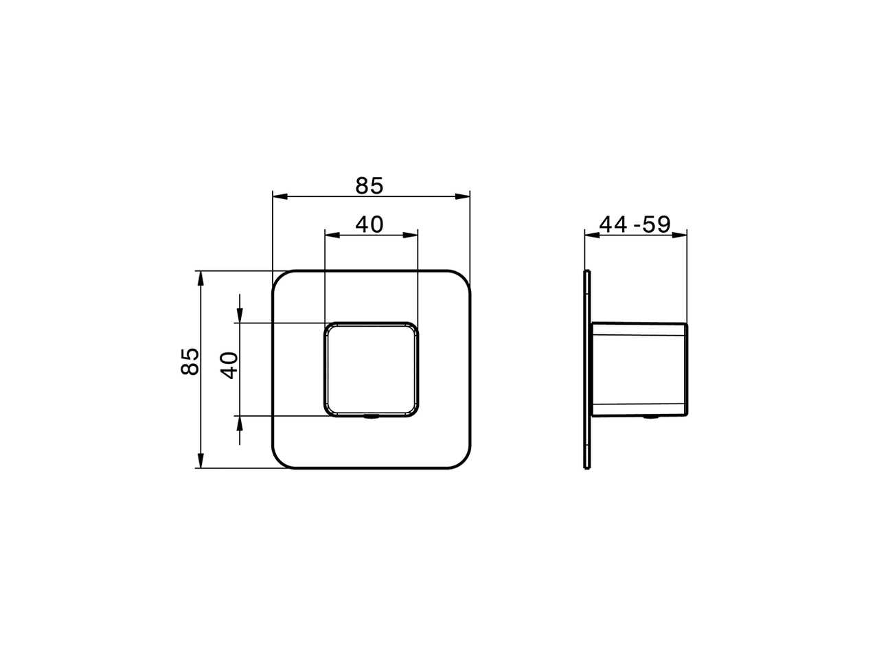 Parte externa llave de paso CUBIC_CU003310 - v1