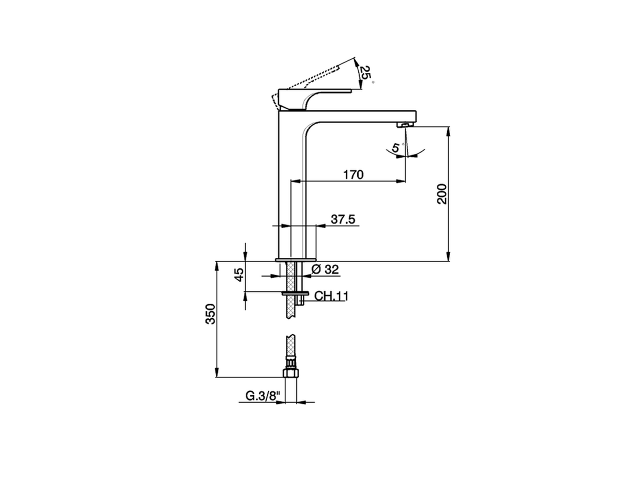 Lavabo monomando EnergySave CUBIC_CU003545 - v1