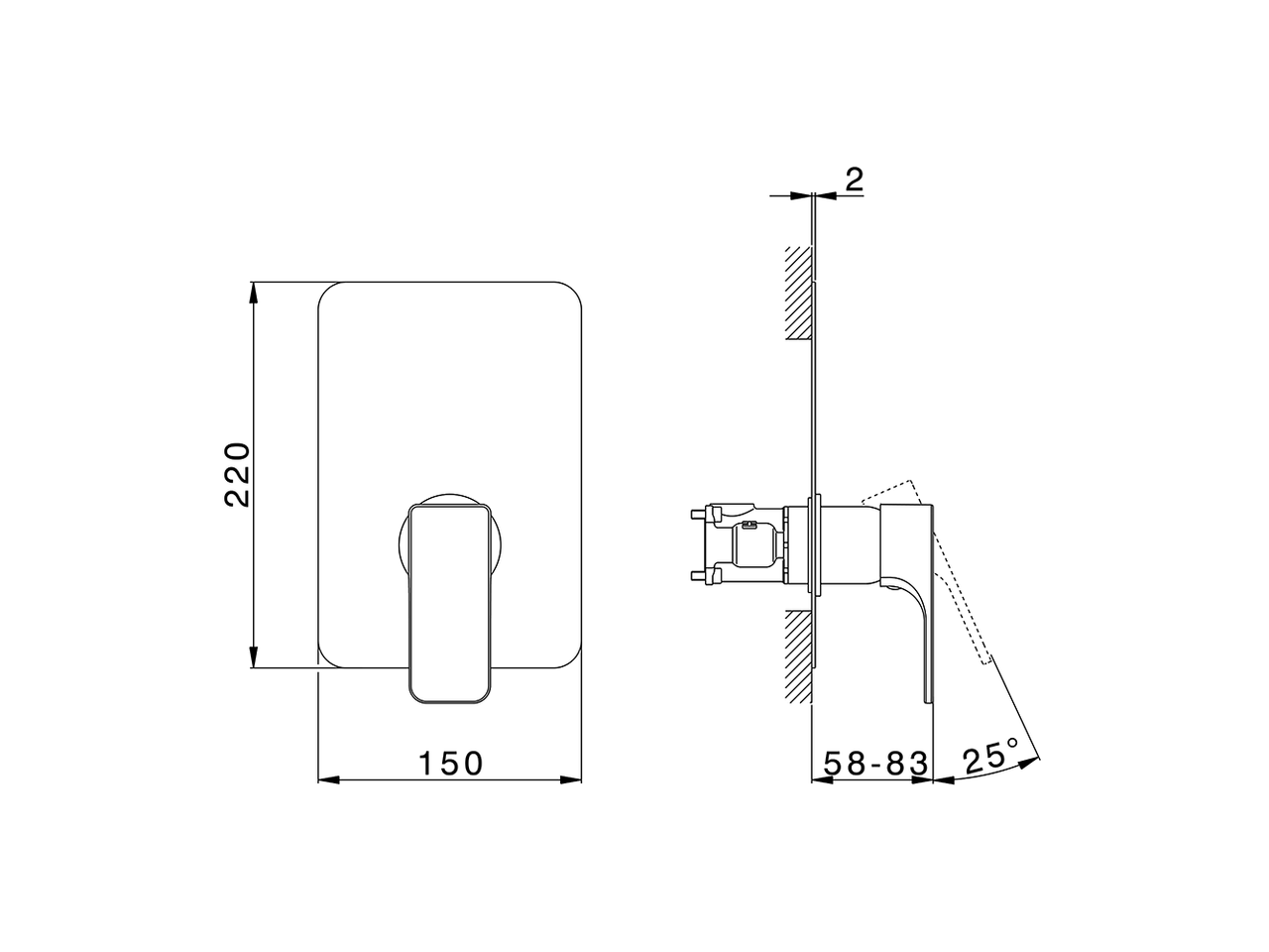 Conjunto Monomando para One-Box ONE BOX_CU0BM010 - v1