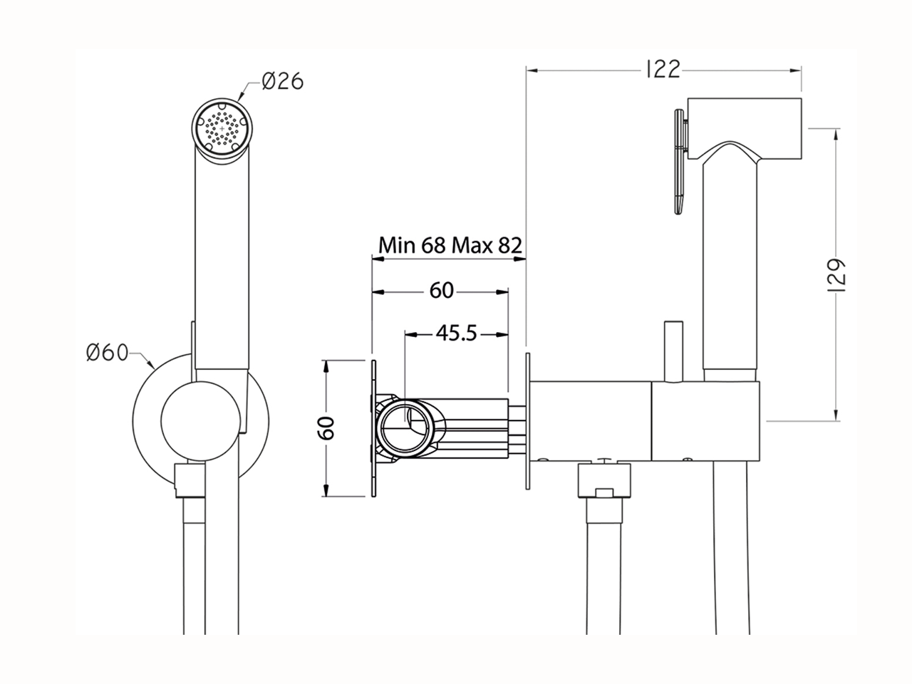 Kit ducha higiénica para bidé DUCHAS HIGIÉNICAS_CV007975 - v1