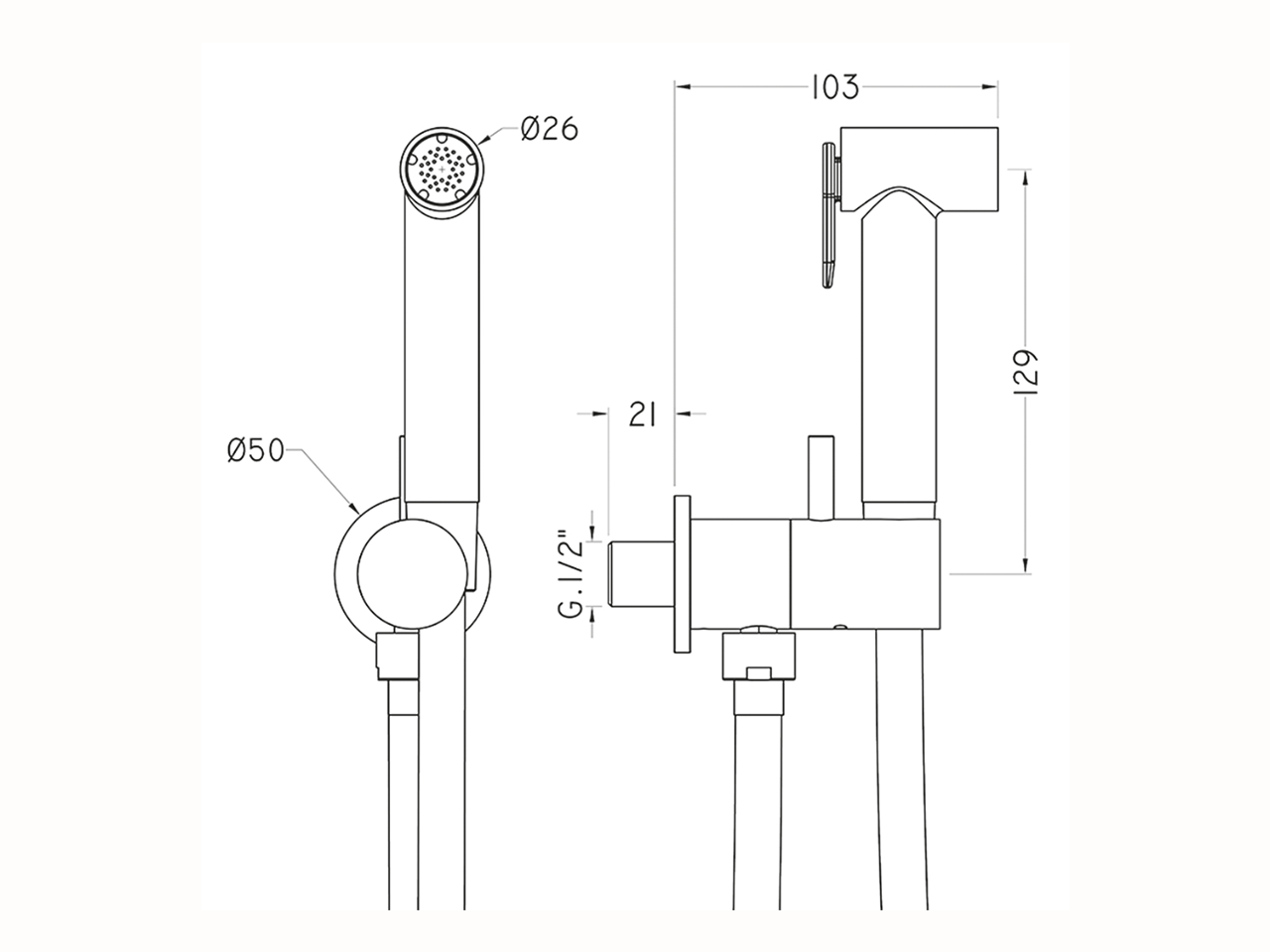 Kit ducha higiénica para bidé DUCHAS HIGIÉNICAS_CV007985 - v1