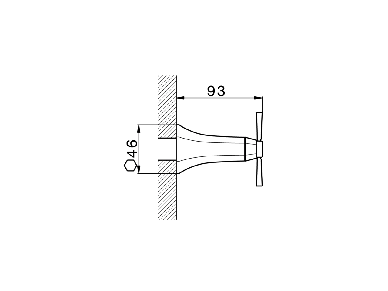 Parte externa desviador 2 salidas CHERIE_CX002000 - v1