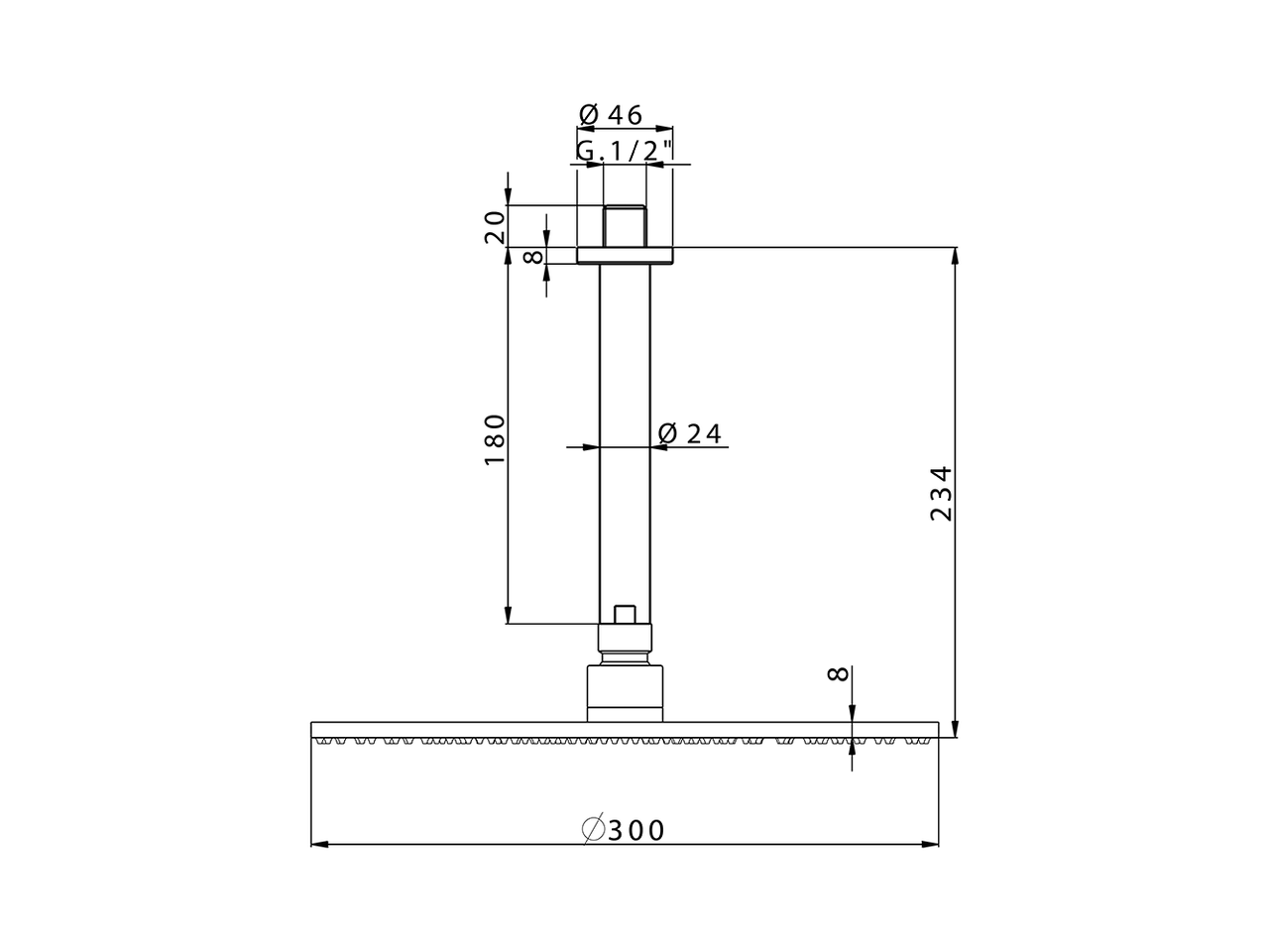 Brazo ducha con rociador WELLNESS_DS013700 - v1