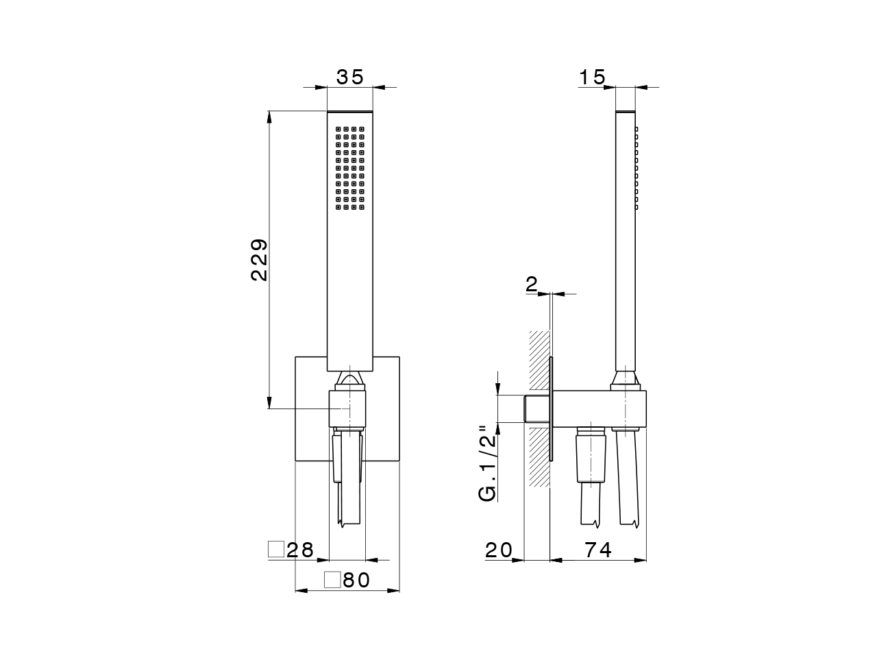 Conjunto de ducha con toma de agua PUSH&SHOWER_DS0G5120 - v1