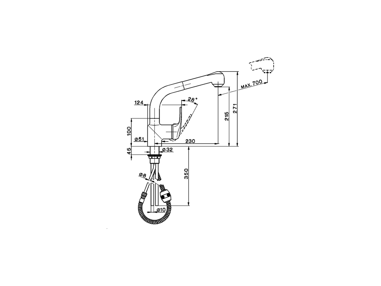 Fregadero monomando ducha extraíble KITCHEN_EU000570 - v1