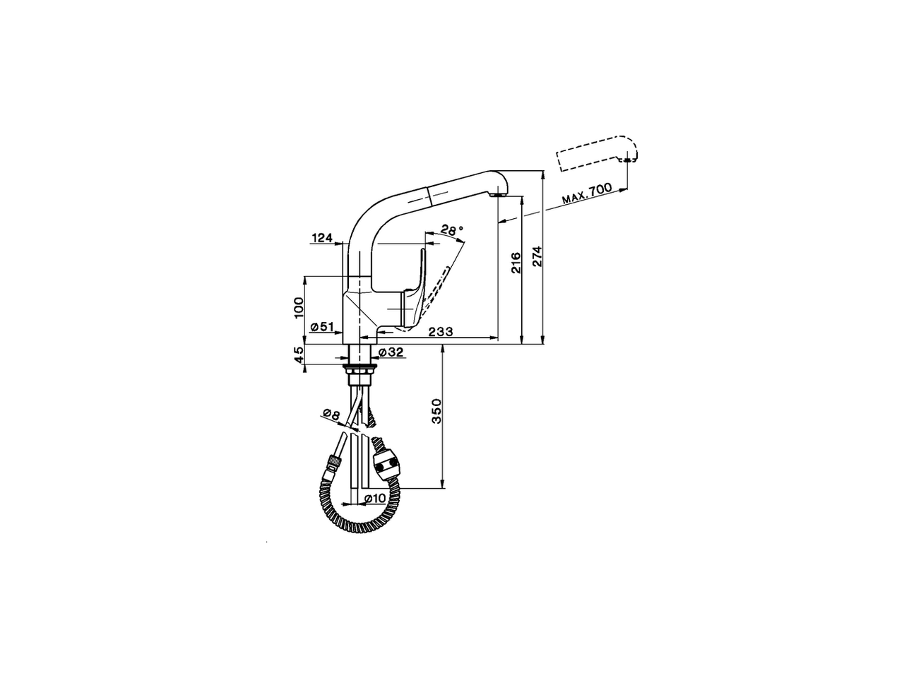 Fregadero monomando ducha extraíble KITCHEN_EU001570 - v1