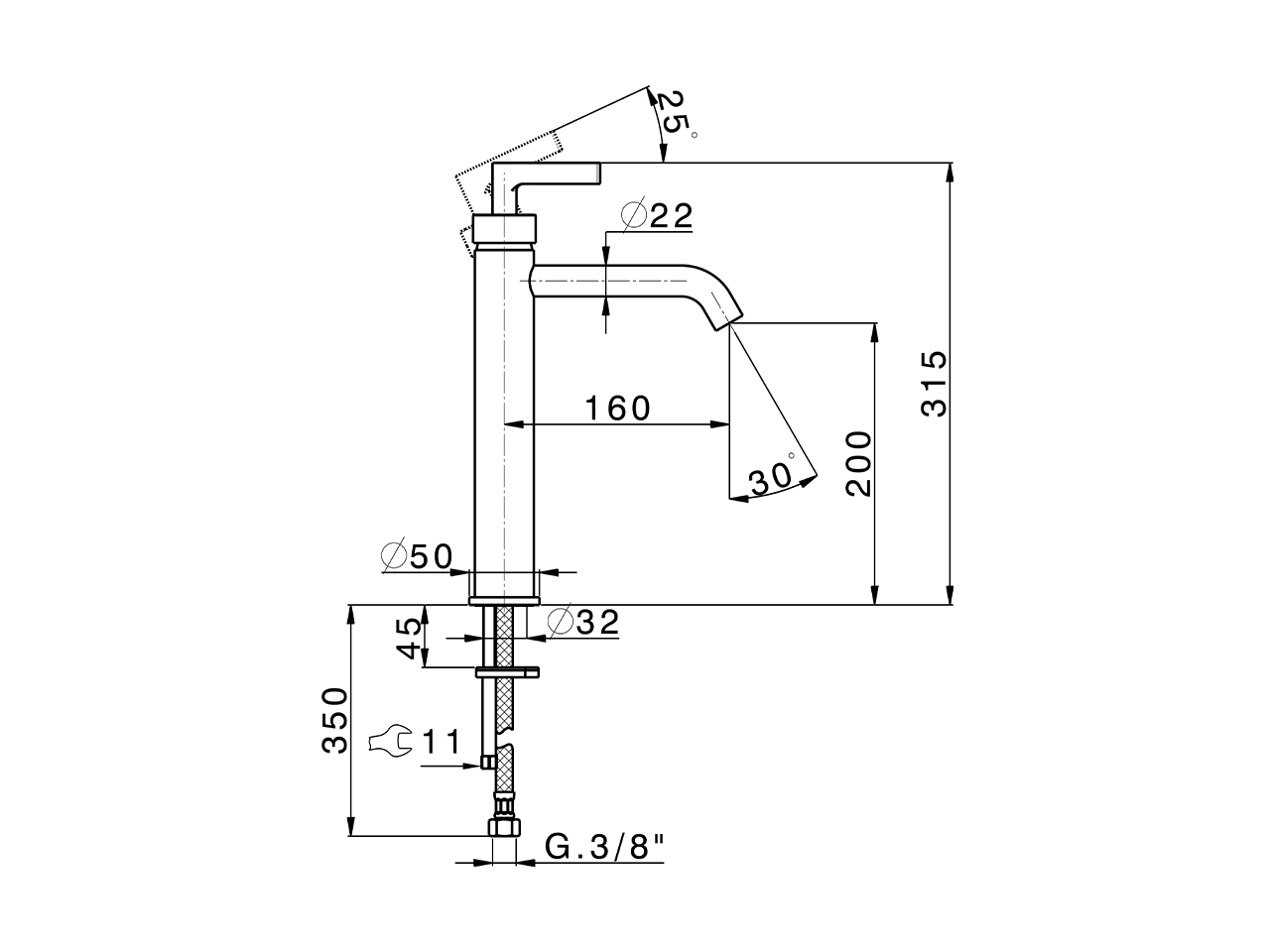 Lavabo monomando alto GRACE_GC003540 - v1