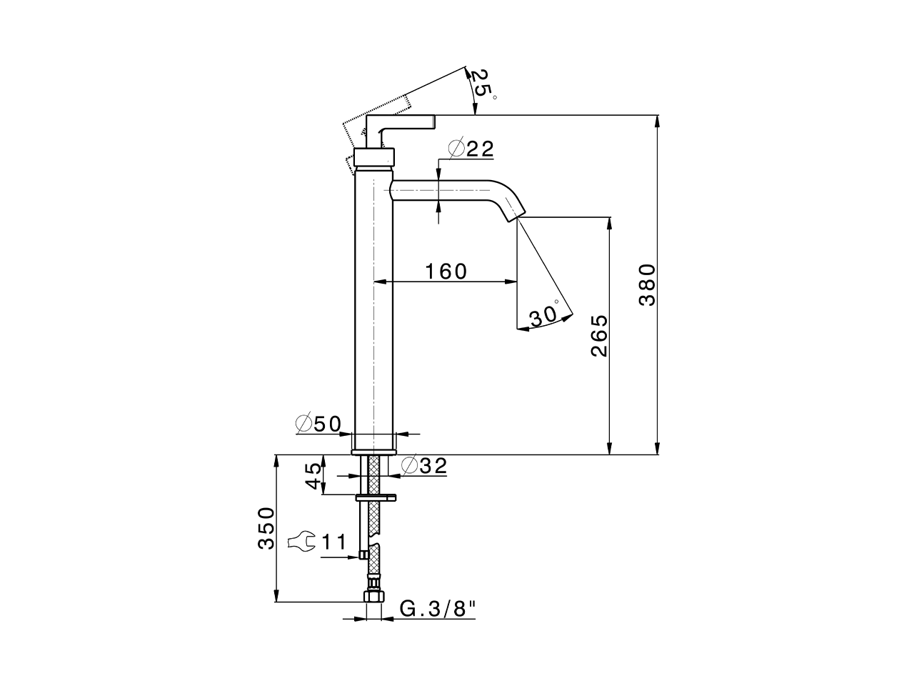 Lavabo monomando alto GRACE_GC004540 - v1