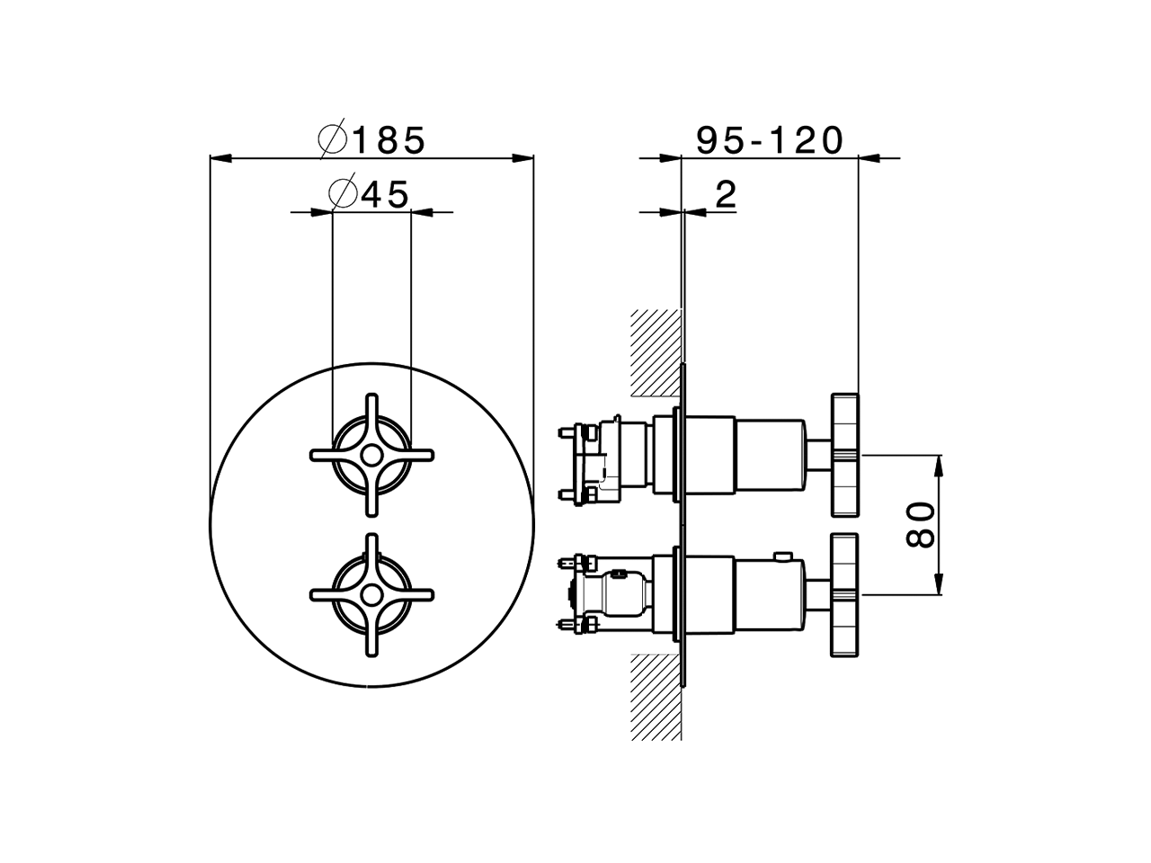 Conjunto Termostático para One-Box ONE BOX_GS0BT030 - v1