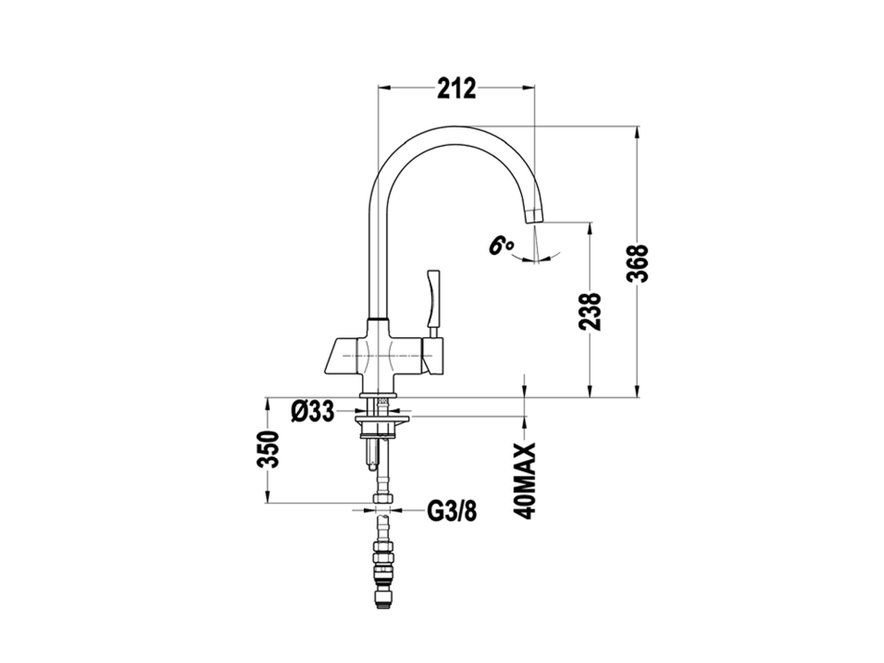 Mezclador monomando fregadero ÓSMOSIS KITCHEN_LC000011 - v1