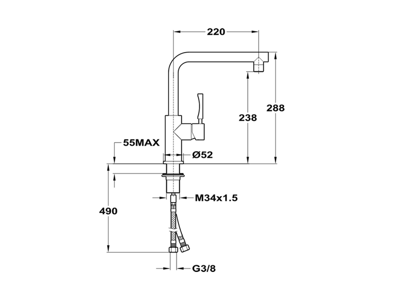Fregadero monomando INOX KITCHEN_LC000050 - v1