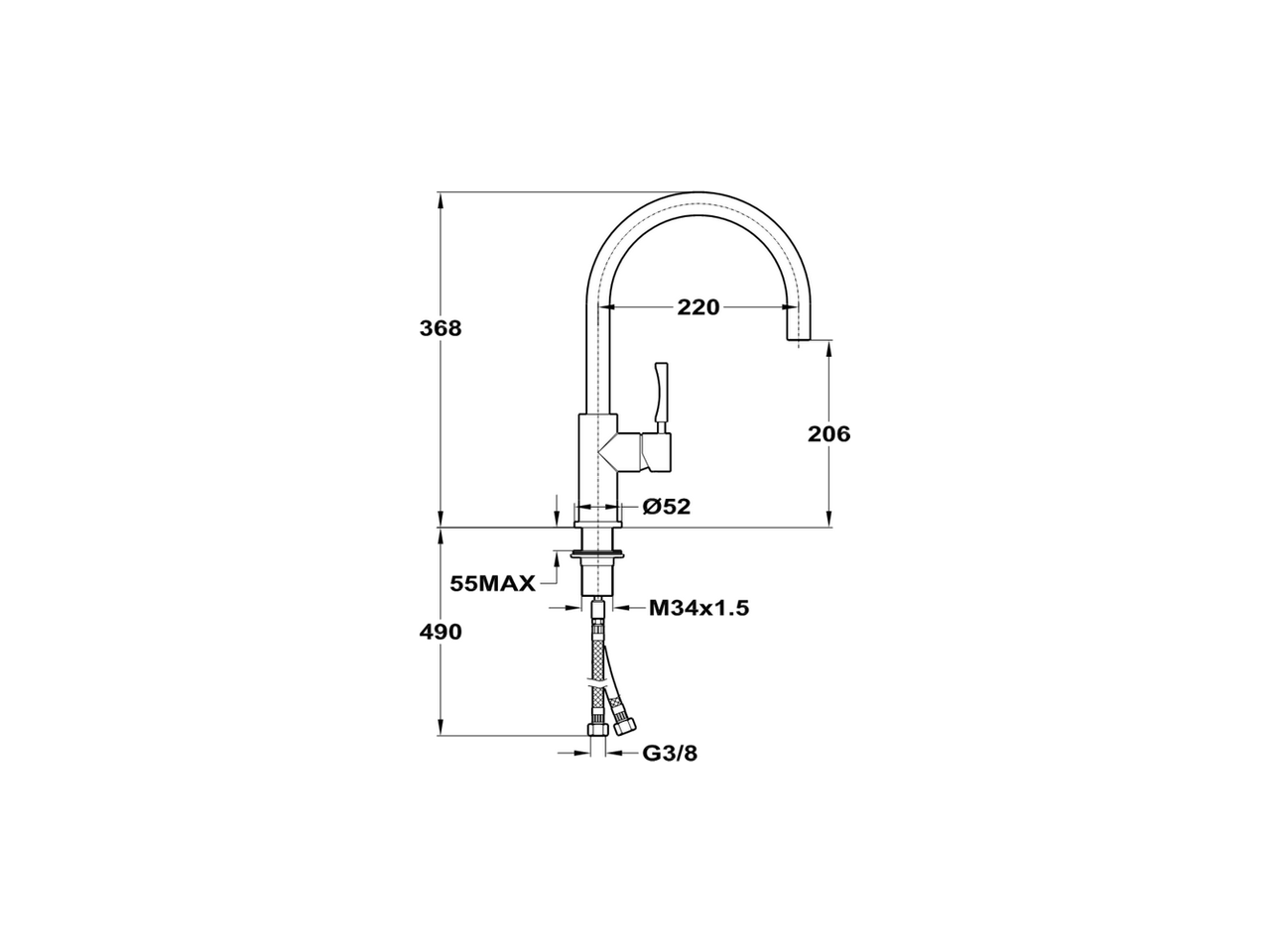 Fregadero monomando INOX KITCHEN_LC000060 - v1