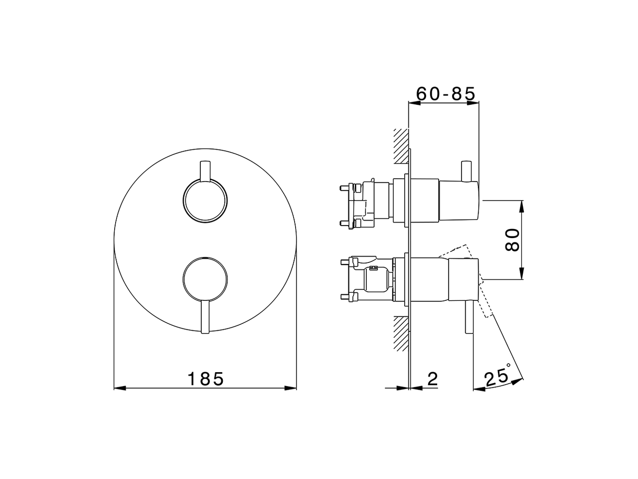 Conjunto Monomando para One-Box ONE BOX_LM0BM030 - v1