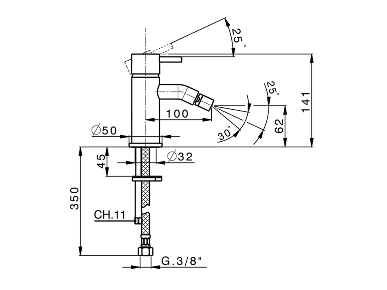 Bidé monomando NUOVA LESS_LN000560 - v1