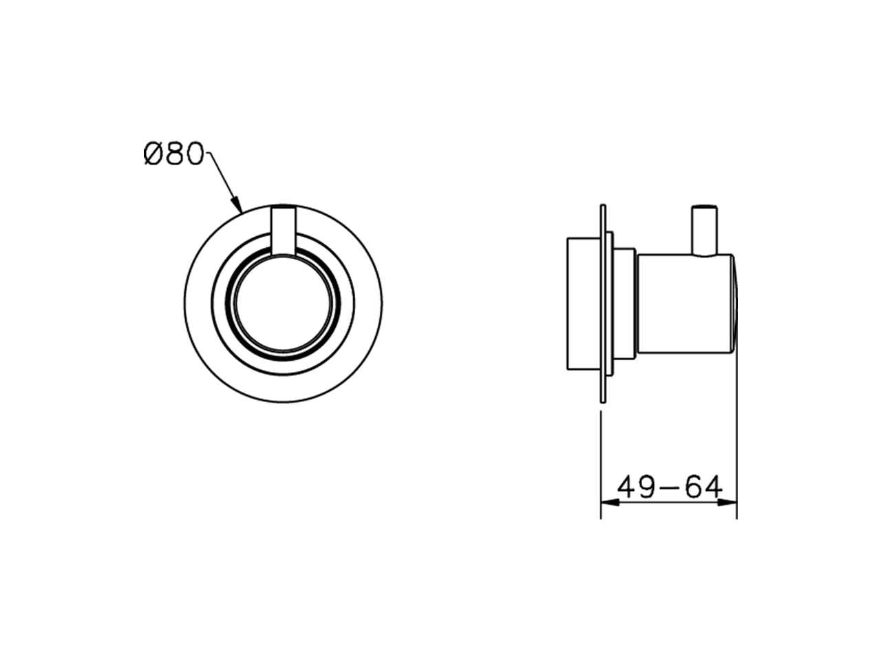 Parte externa llave de paso NUOVA LESS_LN003310 - v1