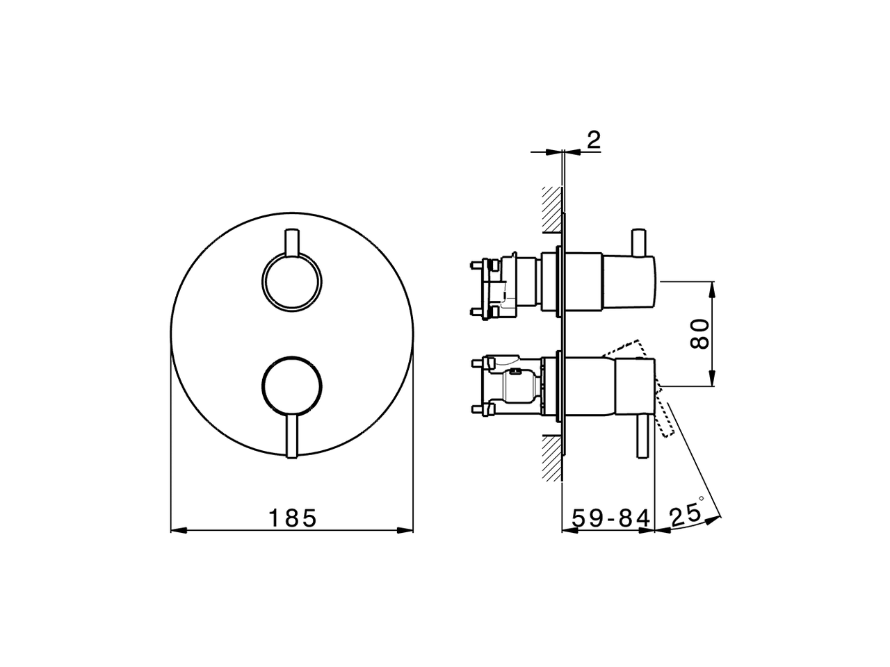 Conjunto Monomando para One-Box ONE BOX_LN0BM030 - v1