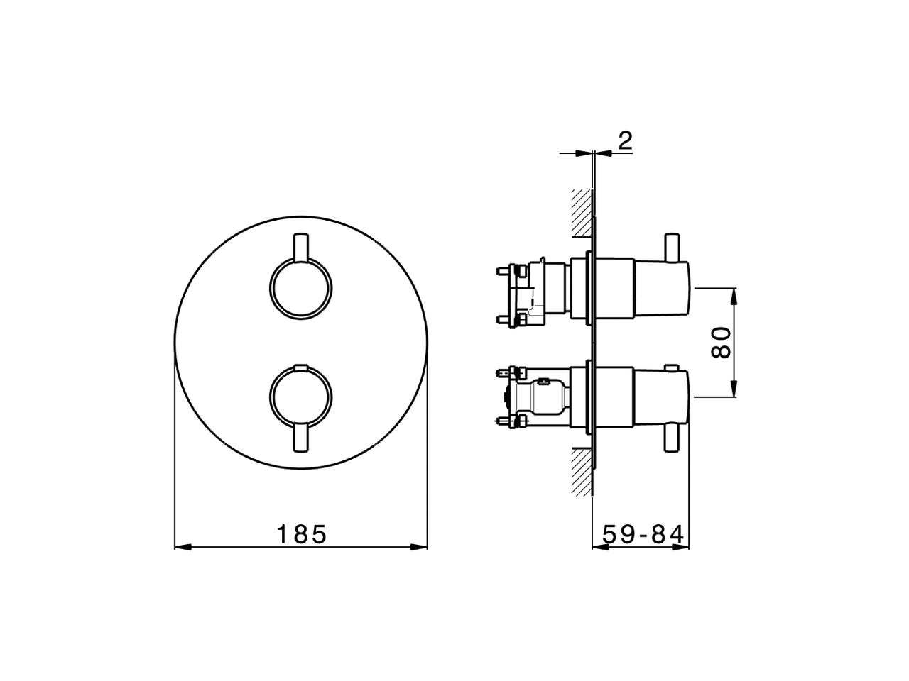 Conjunto Termostático para One-Box ONE BOX_LN0BT030 - v1
