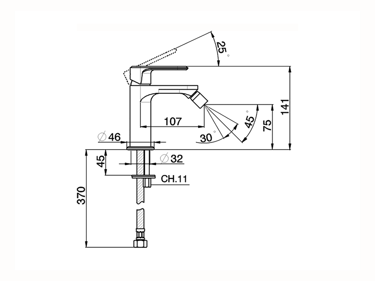 Bidé monomando LINEAVIVA_LV000560 - v1