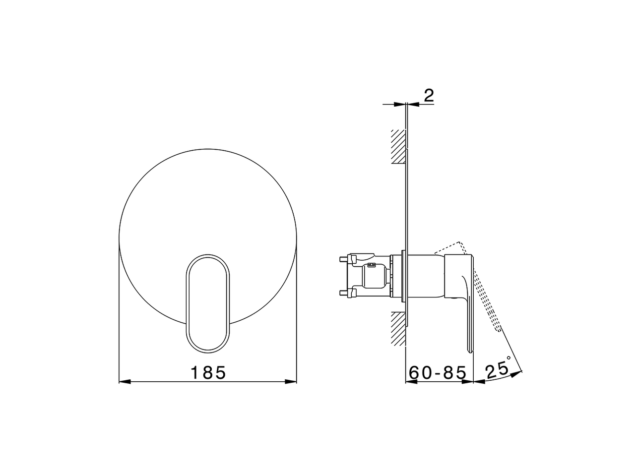 Conjunto Monomando para One-Box ONE BOX_LV0BM010 - v1