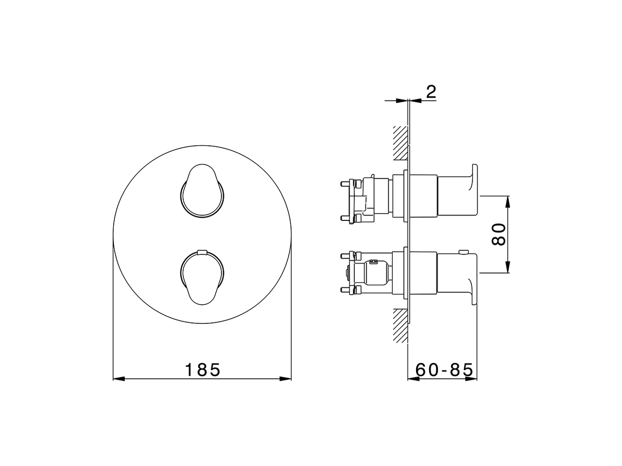 Conjunto Termostático para One-Box ONE BOX_LV0BT030 - v1