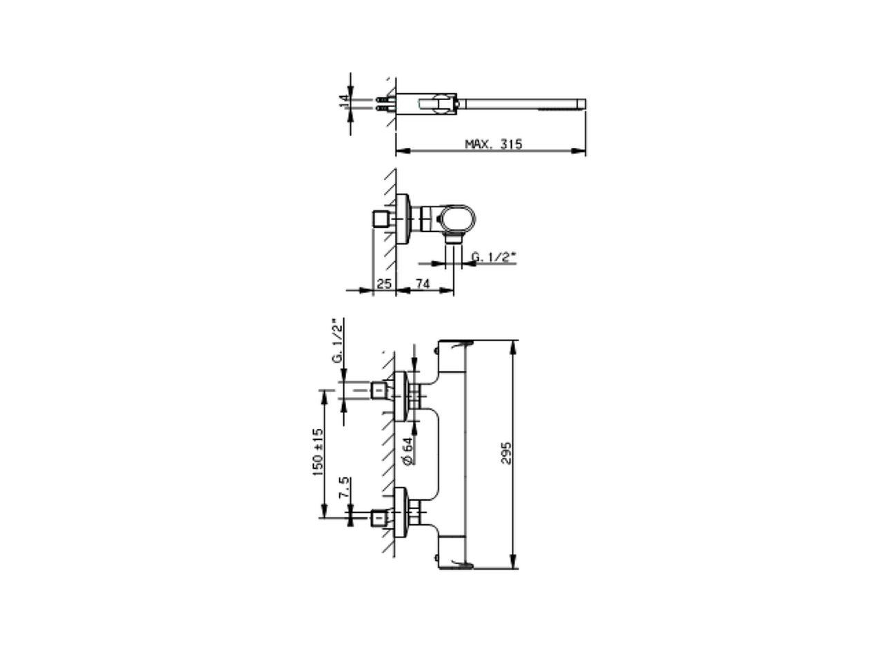 Ducha termostática con duplex LINEAVIVA_LVD01010 - v1
