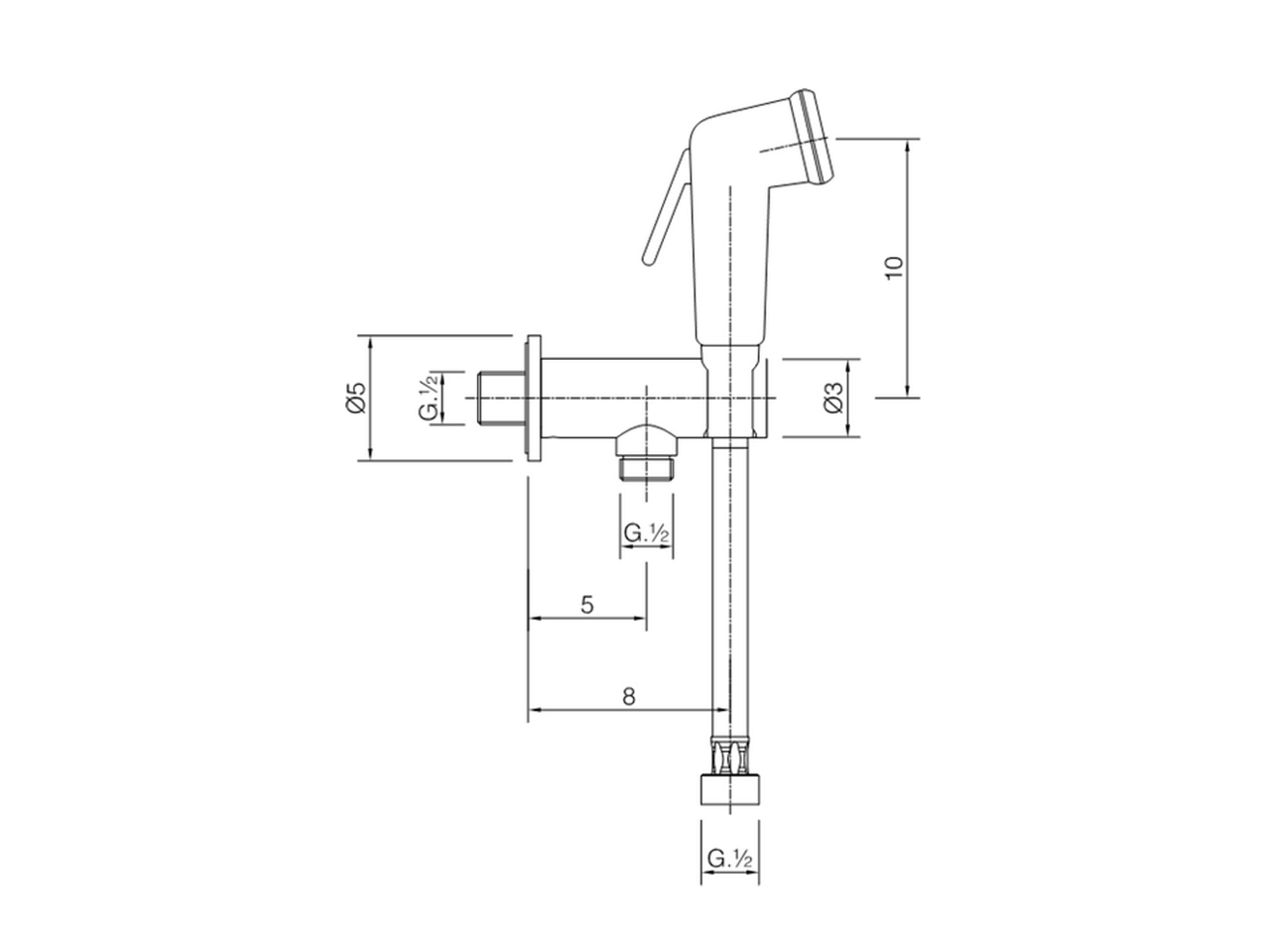 Kit ducha higiénica para bidé DUCHAS HIGIÉNICAS_M3007910 - v1