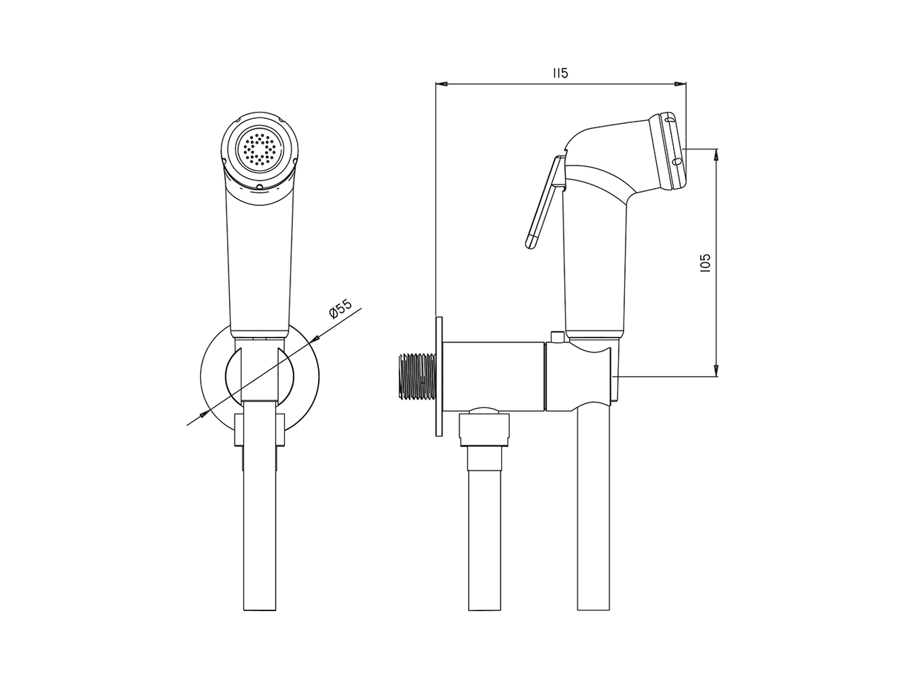 Kit ducha higiénica para bidé DUCHAS HIGIÉNICAS_M3007925 - v1
