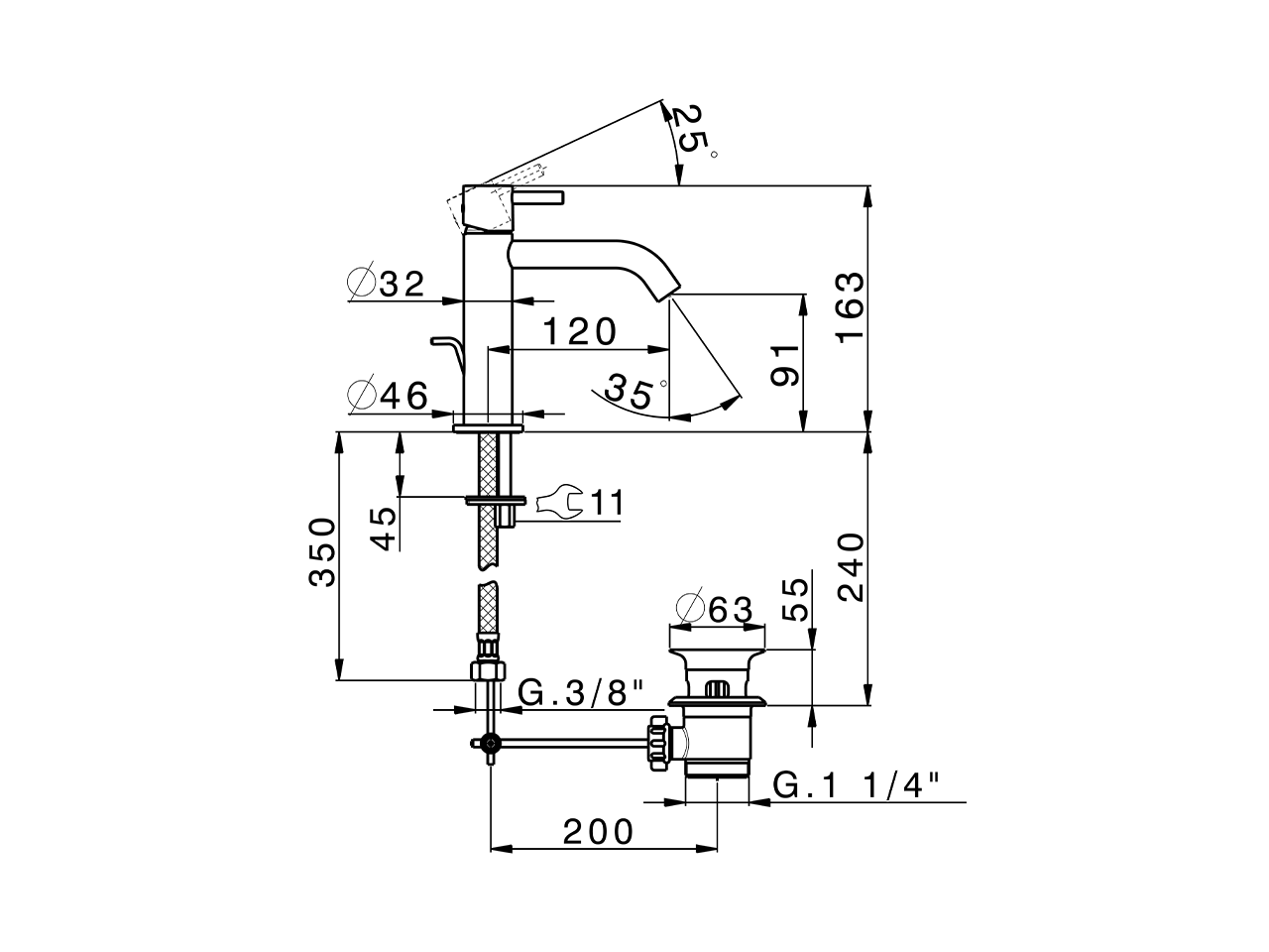 Lavabo monomando large LESS MINIMAL_MI000494 - v1