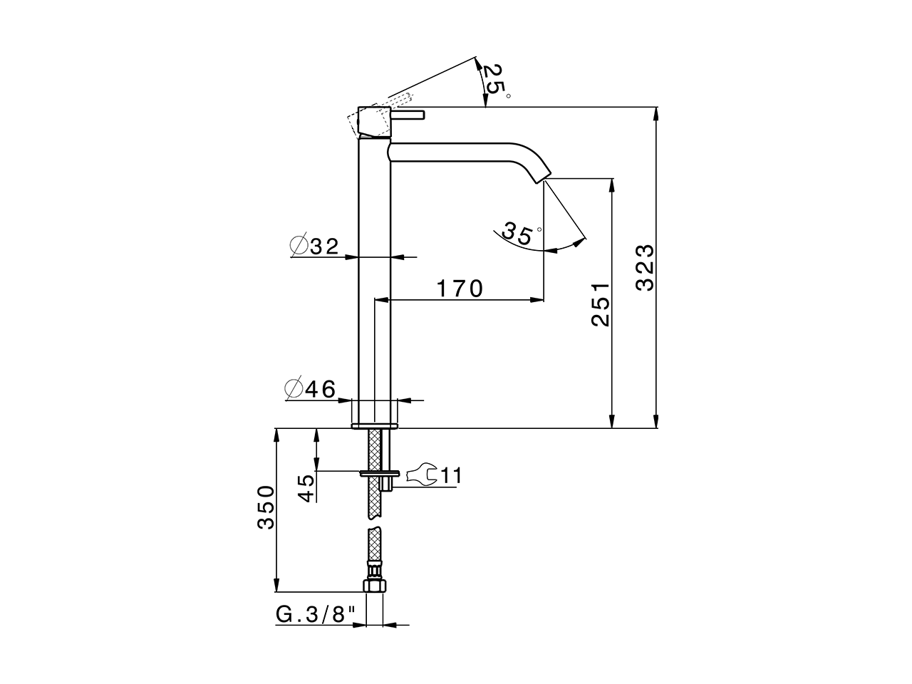 Lavabo monomando alto LESS MINIMAL_MI004544 - v1